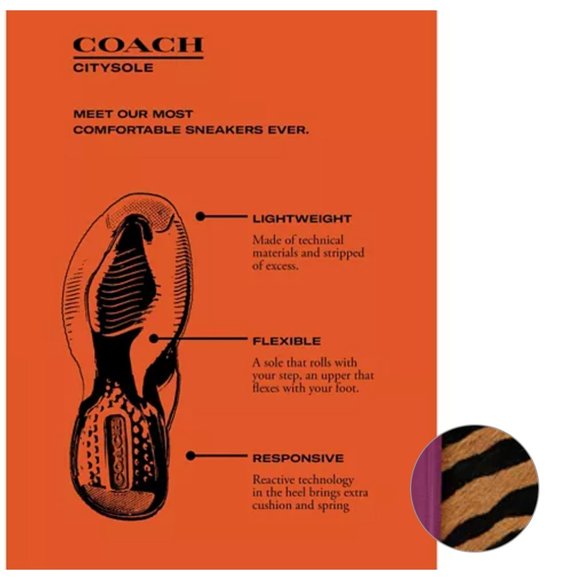 COACH "Lowline" Luxe Sneakers 7.5M Animal Print - Picture 5 of 8